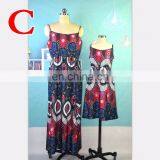 Factory Direct Summer Flower Mom Girl Long Maxi Dress Mother Daughter Matching Dress thumbnail-3