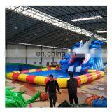 Outdoor Playground Kids Inflatable Pool Whale Slide For Entertainment