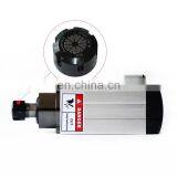 HONGJUN 220V 4 Ceramic Bearing Square 2.2kw Air Cooled Spindle Motor ER20 Runout-off 0.01mm CNC Engraving Milling Grind thumbnail-2