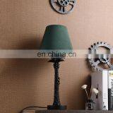 New Design Indoor Lighting Vintage Nightstand Desk Lamps With Green Velvet Lampshade thumbnail-6