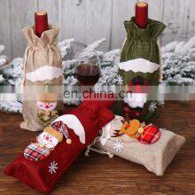 2020 Amazon Hot Sale Cheaper Christmas Snow Santa Wine Bottle Bags for Wine Decoration thumbnail-5