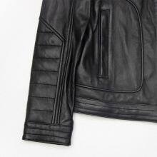 2021 NEW FASHION STYLE MEN'S GENUINE LEATHER JACKET OUTERWEAR MOTORCYCLE JACKET thumbnail-4