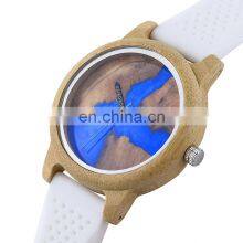 BOBO BIRD Japan Quartz Movement Resin Dial Bamboo Watches Men Wrist Sports Silicone Watch thumbnail-4