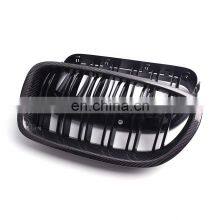 Front Grill for BMW F10 F18 M5 High Quality Carbon Fiber Single Slat Line Bumper Grill for BMW 5 Serious 2010-2017 thumbnail-5