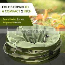 30 Gallon Canvas Garden Waste Bag Bucket Pop-up Reusable Yard Leaf Bag Holder- Trash Bag Heavy Duty Hardened Bottom thumbnail-4