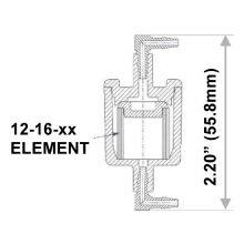 Fluorocarbon Borosilicate Glass Microfiber Element DIF-MNxx-1/8″-90 thumbnail-2