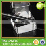 Unique Solid Acrylic Block Pen Holder Clear Acrylic Pen Holder