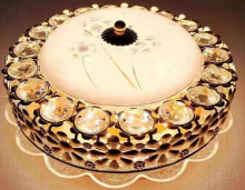 European Style Ceiling Light for Bedroom, Living Room, Study, Copper-colored Lamp, American Style Round Ceiling Light, Modern and Minimalist. thumbnail-1