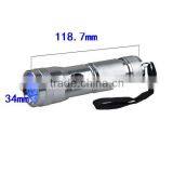 Ultra-Violet Flashlight Gold Color 365nm Ultraviolet Flashlight With 14 LED thumbnail-2