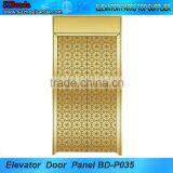Golden Mirror Etching Stainless Steel Elevator Door Panel,Lift Door Plate,Elevator Door thumbnail-1
