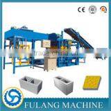 QT4-25 Hydraulic Plants Concrete Hollow Block Making Machinery With PLC Control Box
