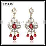 Stylish Retro Rhombus Crystal Ethnic Style Chandelier Earrings thumbnail-1
