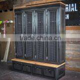 Retro Iron Organizer Storage With 4 Drawer Shelf thumbnail-1