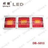 Super Bright 2835 SMD Red and Amber Anti-chock Long Lifespan Hot Sale Led Tail Lights 24v Truck With PC Lens