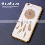 high quality tpu with plating picture with diamond phone case