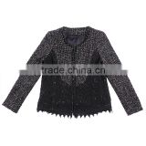 Roll ropes embroidered girls blazers coats designs dress/female apparel manufacturers