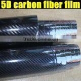 Latest High Glossy 5D Carbon Fiber Vinyl Wrapping Film Car Stickers with Air Free Bubble