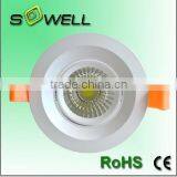 175-265V 10W 900lm 3000K/6000K Die-aluminum+PC+Glass COB LED Downlights