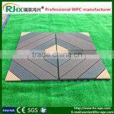 Wpc Decking Tile Flooring for Swimming Pool With Non-slip Wood Composite Decking Tiles