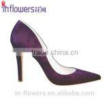 Purple Satin Materal Eneglat Women High Heel Shoes thumbnail-4