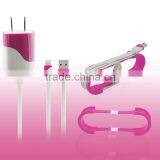 High Quality 1m (3.3ft) Usb Cable With Wall Travel Home Charger Adapter for IPhone 6 6 Plus thumbnail-1