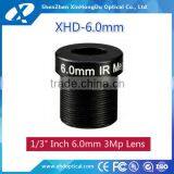 High quality hd 6mm m12 F1.9 1/3" 3MP sport camera lens