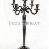 Black Candelabra 5 Candle, Candelabra, Chandle Holder, Wedding Candelabra thumbnail-1