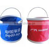 Waterproof 600D Oxford Foldaway Bucket With Stainless Handle