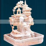Outdoor marble water fountain hand carved stone sculpture from Vietnam