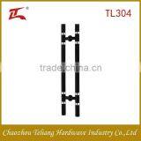 Black and Silver Stainless Steel Glass Door Handle for Steel Doors thumbnail-4