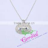Fashion Jewelry Long Chain Crystal Alloy Big Hero Pendant Necklace For Gift thumbnail-1