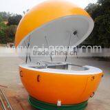 Outdoor Fibreglass Orange Shape Portable Kiosk Food Kiosk China Manufacturer thumbnail-1