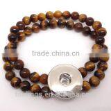 CJ2559 charm brass finding, tiger eye beads bracelet jewelry,snap button charm jewellery