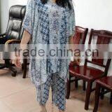 2016 Newest Beach Suit Clothing Designs , Printed Blouse Top With Printed Trousers Pant. thumbnail-5