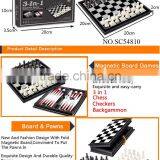 Chess Checkers Backgammon Magnetic Game for Adult