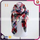 Plaid Blanket Scarf Oversized Tartan Scarfs Winter Warm Scarves Black White Checkered Scarf thumbnail-4