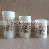 Wax Flameless LED Candles 4" 5 " 6" 3-Pack- With Custom Printing thumbnail-2