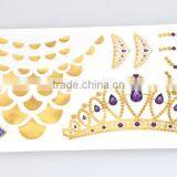 Custom Dazzling Gold Water Transfer Tattoo Sticker Flash Gold Body Art Tattoos Fake Jewelry Tattoos Manufacturer thumbnail-6