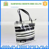 Promotional china cheap women stripe beach shopping tote bag
