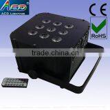 New 9*15w 6in1 Rgbwa+uv Wireless Dmx Battery Powered Led Flim Stage Par Cans