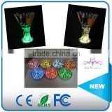 Hot sale customized 6inch round led light base for party wedding event decoration with 36pcs LED