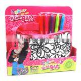 DIY Toy Designing Coloring Your Own Fashion Hand Bag With 5 Markers thumbnail-1
