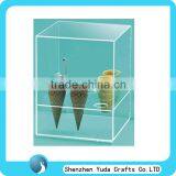 Clear Plexiglass Ice Cream Cone Display Holder Case Plastic Ice Cream Cone Holders thumbnail-1