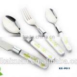 Hot Sale Cheap Stainless Steel Plastic Handle Cutlery Set thumbnail-1