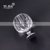 Brass Clear Chrome Plate Pumpkin Shape Glass Pulls and Knobs thumbnail-4