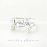 Engagement Gift Freshwater Pearl Solid Silver Rings For Sale thumbnail-4