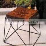 Iron Garden Stool, Black ,Hammered Metal Coffee Table,.Side Table,Accent Table,Coffee Table Bar Stool thumbnail-1