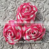 New arrival High Quality factory direct sale cheap china wholesale satin ribbon roses flower for wedding decoration