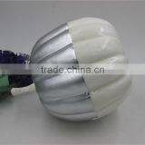 Artificial Silvery Pumpkin Fake Pumpkins for Halloween Carve and Decorate thumbnail-3