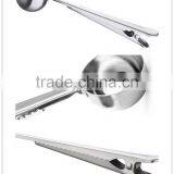 Amazon Best Selling Stainless Steel Coffee Scoop With Bag Clip Measure the Coffee